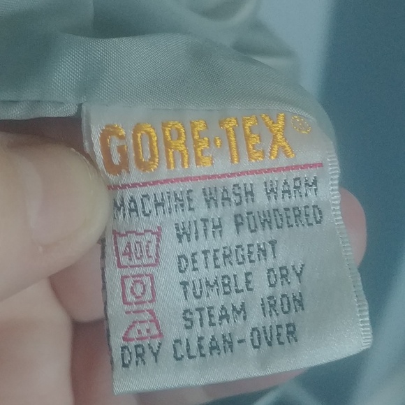 Vintage L.L.Bean Gore-Tek jacket EUC khaki grey and blue - Picture 10 of 15